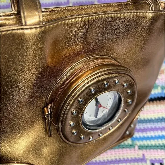 y2k Far Nine Bronze Clock Purse - Picture 9 of 12